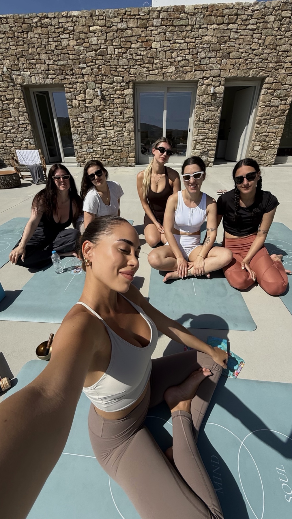 Bachelorette wellness morning in Mykonos with Florentia