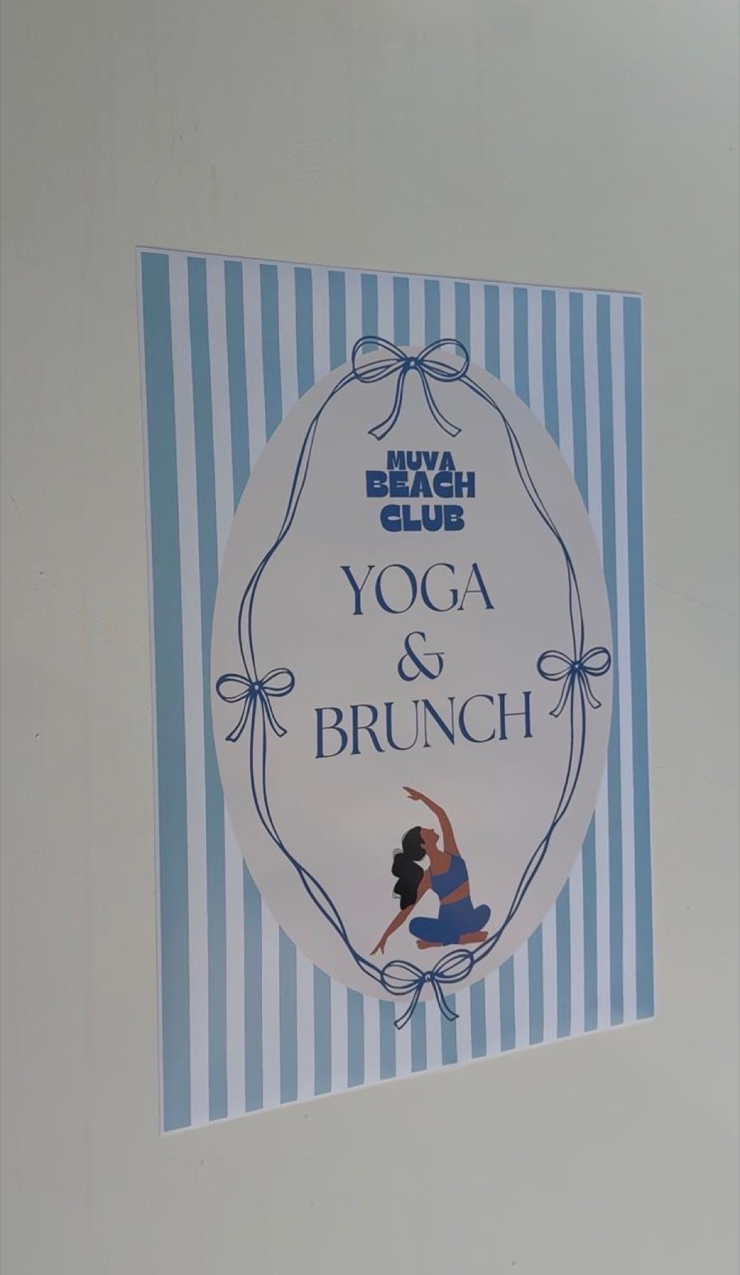 Yoga and brunch welcome setup at a Mykonos villa
