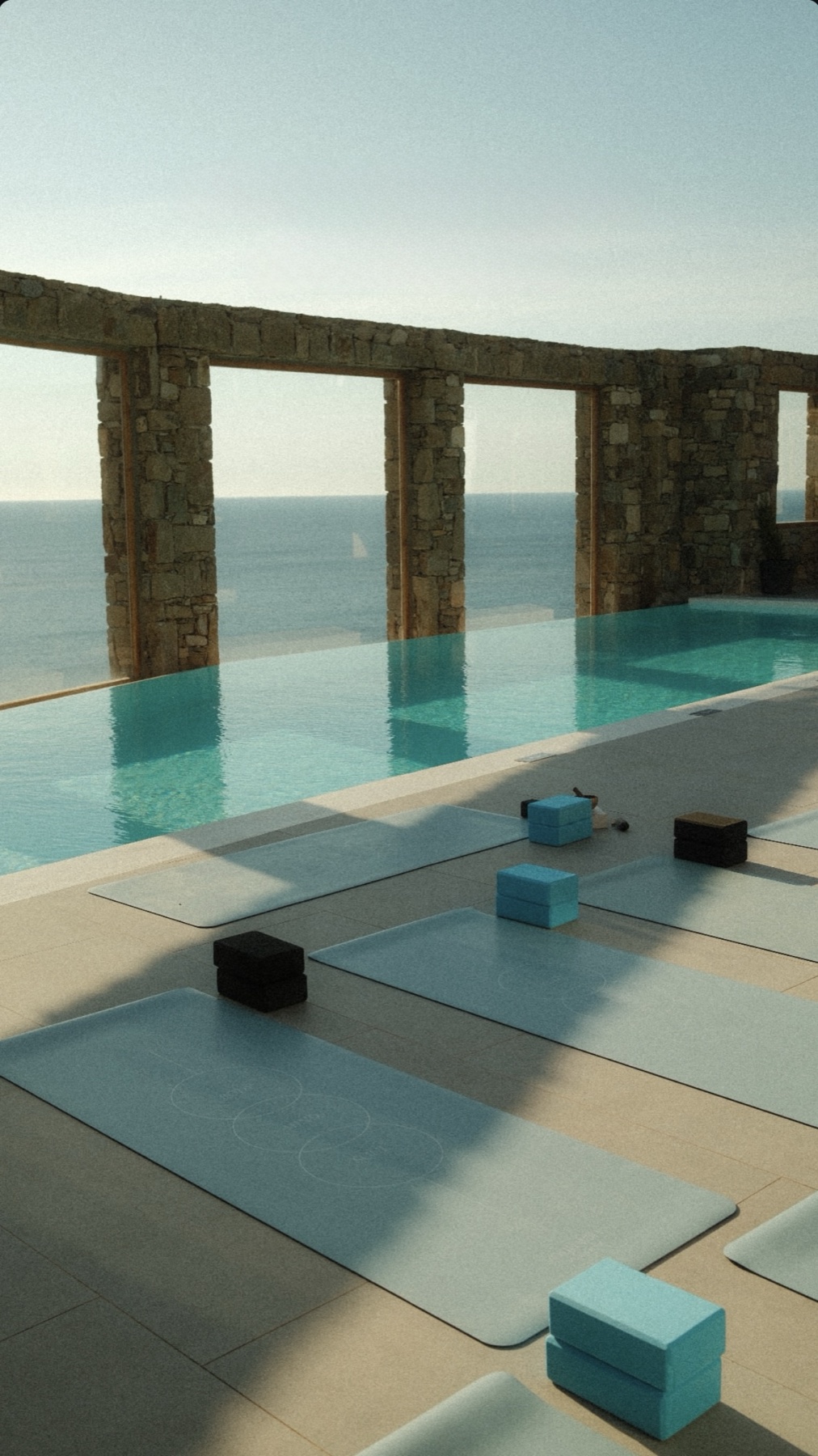 Private group yoga session at a Mykonos villa
