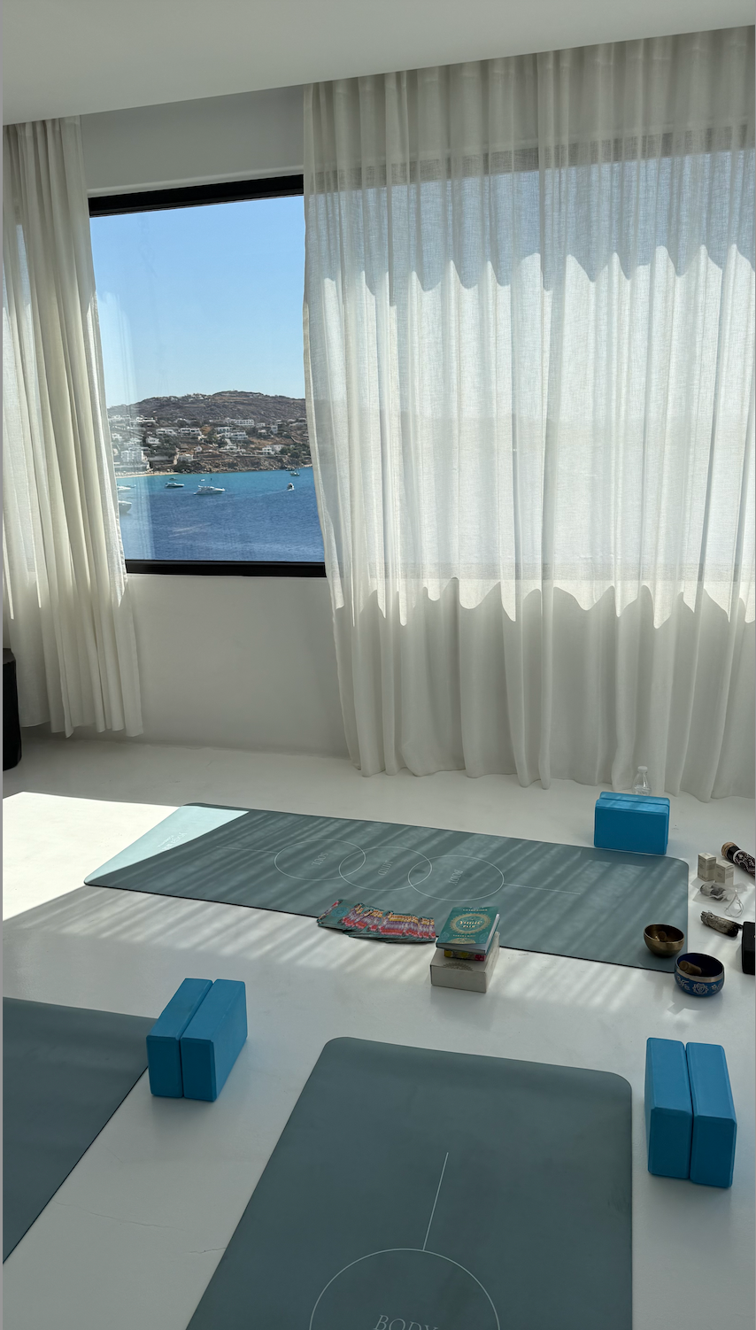 Pilates session in Mykonos